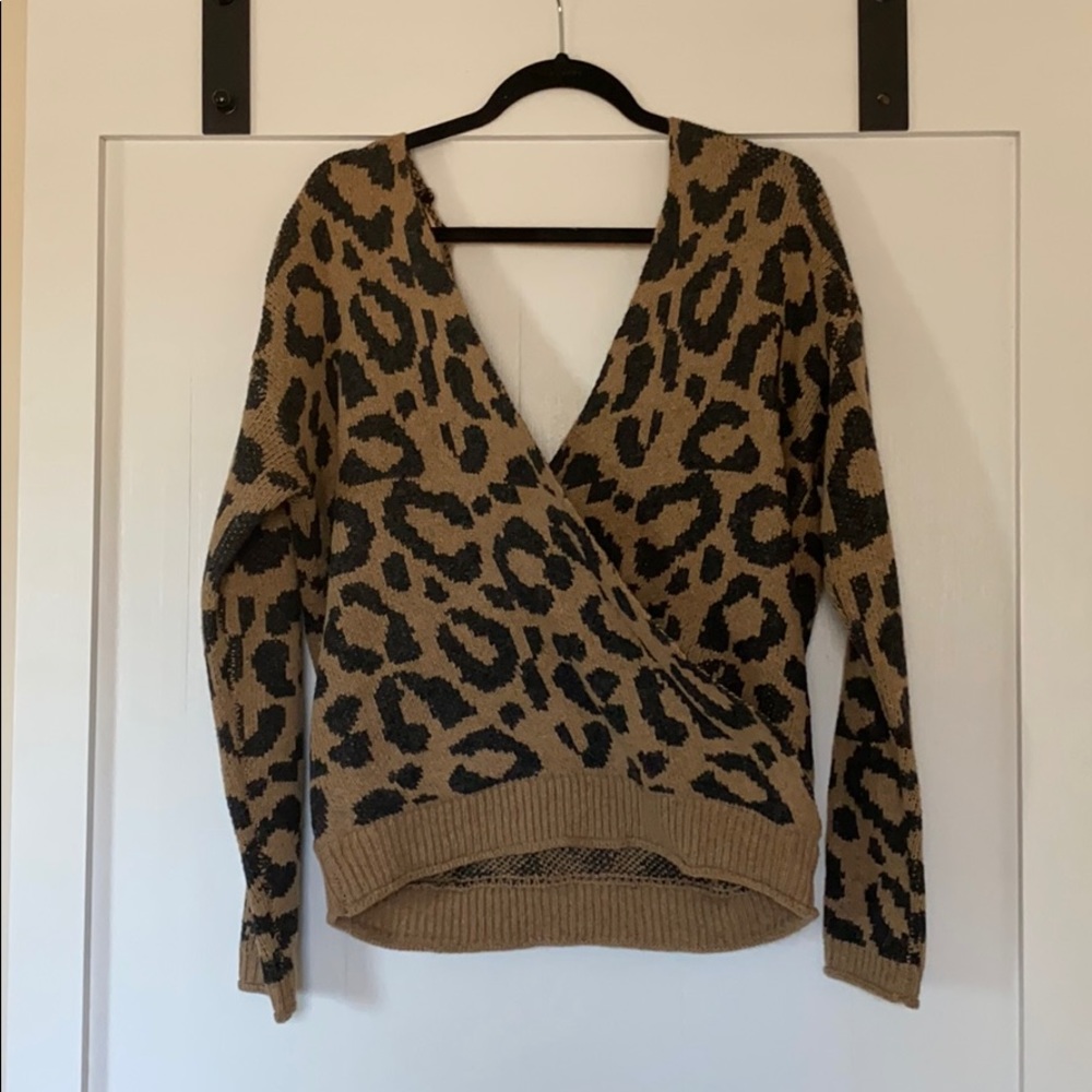 Leopard Wrap Sweater